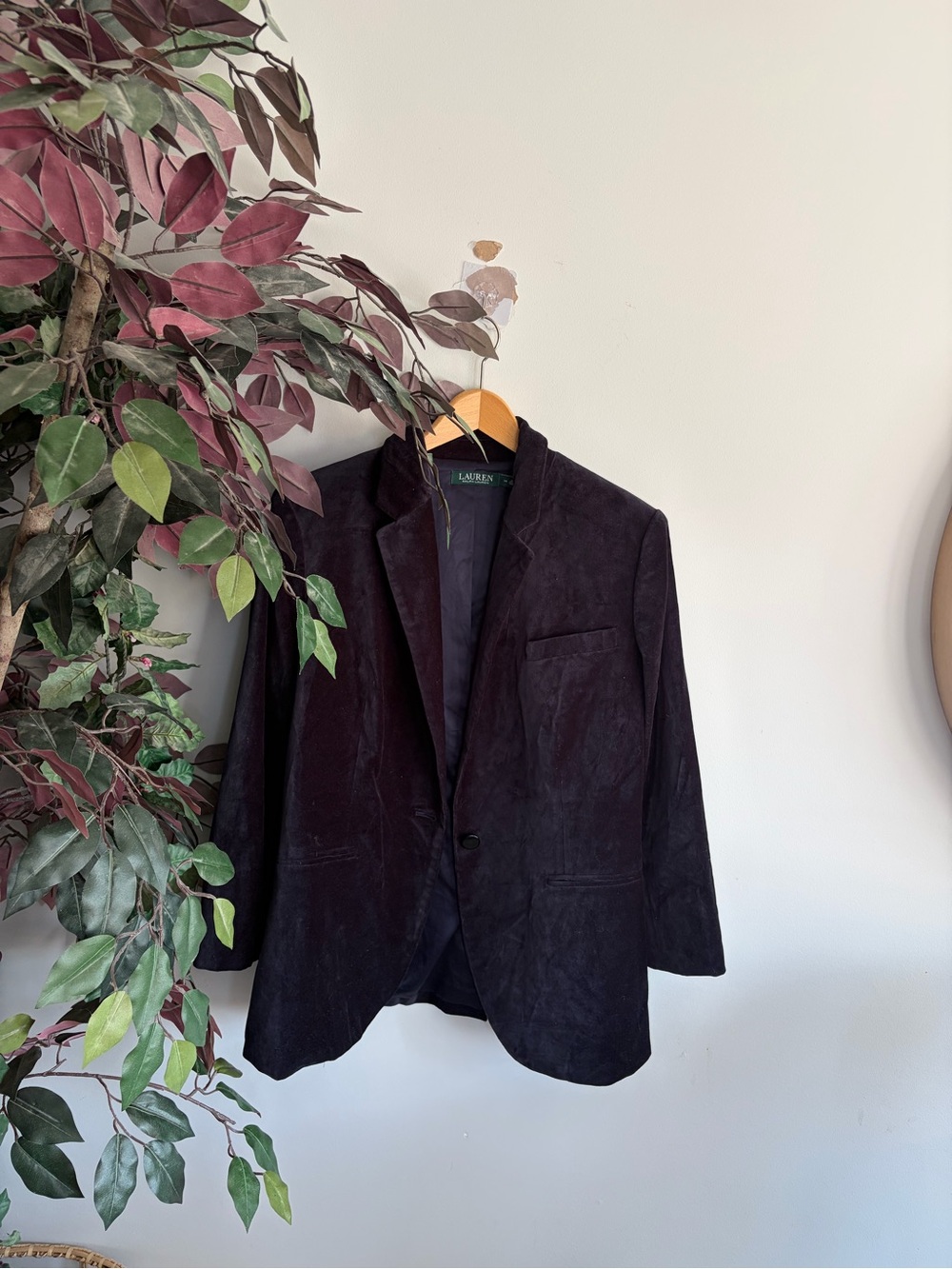 Ralph Lauren Black Suede Sport Coat Blazer